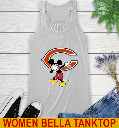 Chicago Bears NFL Football Dabbing Mickey Disney Sports Racerback Tank