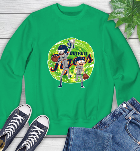 MLB Detroit Tigers Rick And Morty Baseball Sports Sweatshirt 6