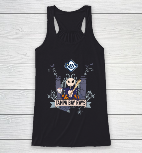 MLB Tampa Bay Rays Baseball Jack Skellington Halloween Racerback Tank