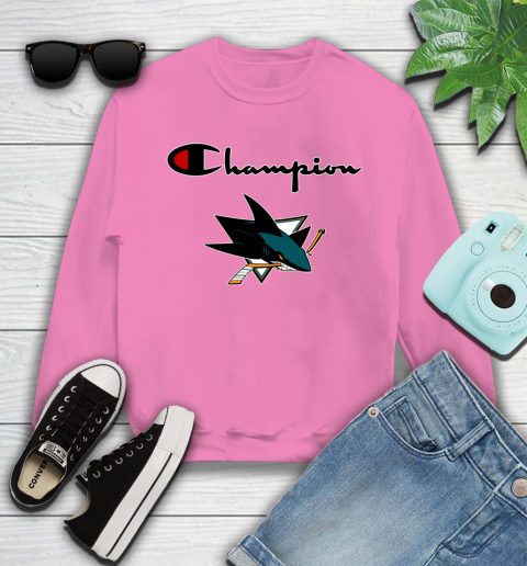 NHL Hockey San Jose Sharks Champion Shirt Youth Sweatshirt 3