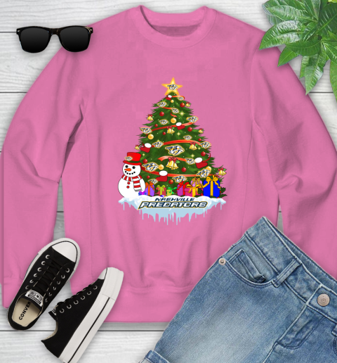 Nashville Predators Merry Christmas NHL Hockey Sports Youth Sweatshirt 7
