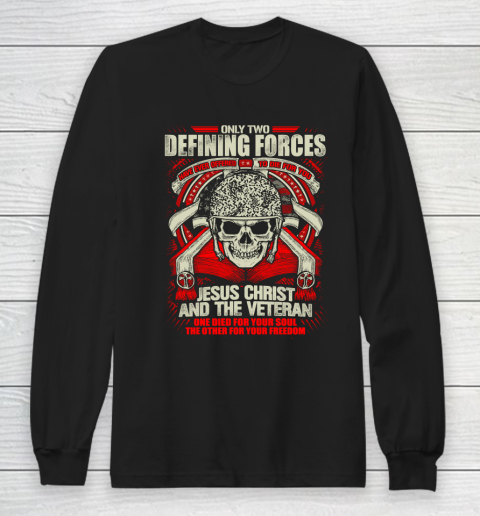 Veteran Shirt Veteran Defining Forces Long Sleeve T-Shirt