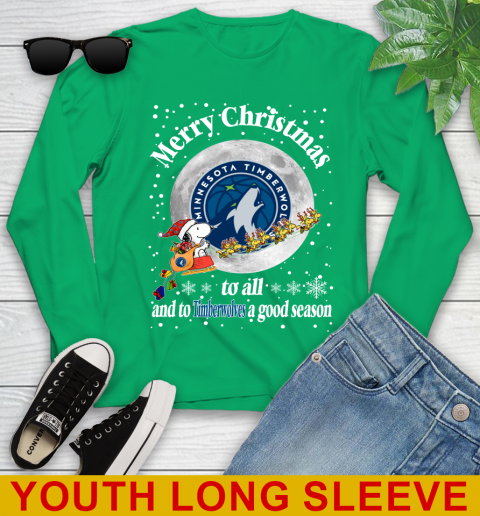 Minnesota Timberwolves Merry Christmas To All And To Timberwolves A Good Season NBA Basketball Sports Youth Long Sleeve 7