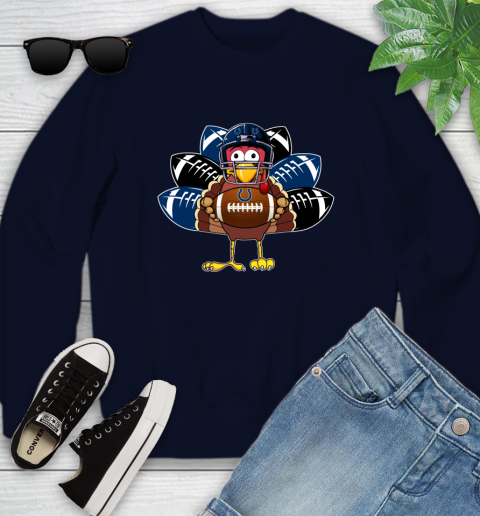 Indianapolis Colts Turkey Thanksgiving Day Youth Sweatshirt 3