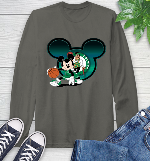 NBA Boston Celtics Mickey Mouse Disney Basketball Long Sleeve T-Shirt 8