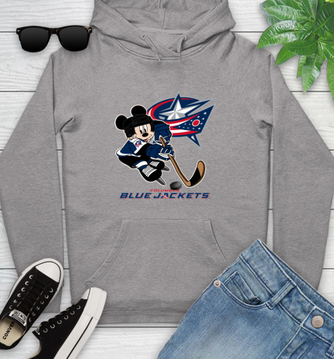 NHL Columbus Blue Jackets Mickey Mouse Disney Hockey T Shirt Youth Hoodie 19