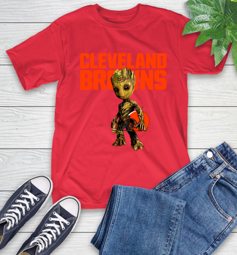 Cleveland Browns NFL Football Groot Marvel Guardians Of The Galaxy T-Shirt 10