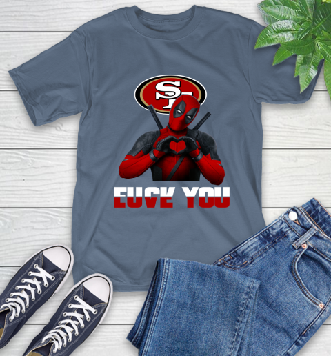 NHL San Francisco 49ers Deadpool Love You Fuck You Football Sports T-Shirt 8