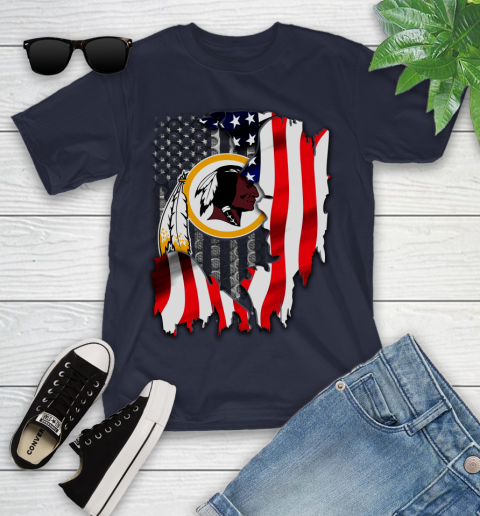 Washington Redskins NFL Football American Flag Youth T-Shirt 2