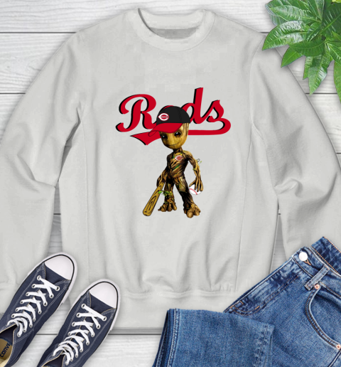 MLB Cincinnati Reds Groot Guardians Of The Galaxy Baseball Sweatshirt 5