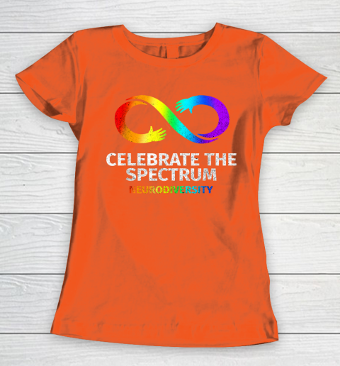 Neurodiversity Celebrate Spectrum Infinity Autism Awareness Women's T-Shirt 3