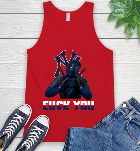 MLB New York Yankees Deadpool Love You Fuck You Baseball Sports Tank Top 5