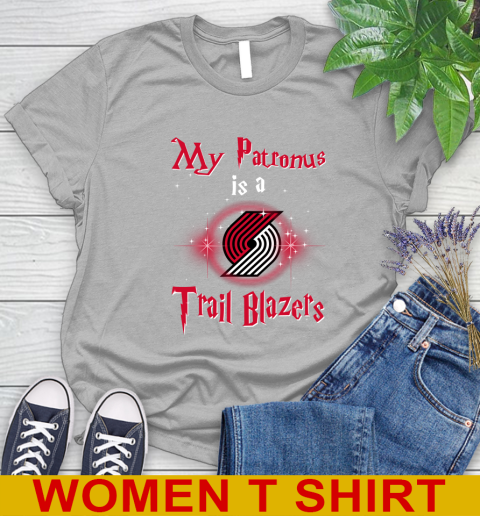 NBA Basketball Harry Potter My Patronus Is A Portland Trail Blazers Women's T-Shirt 5