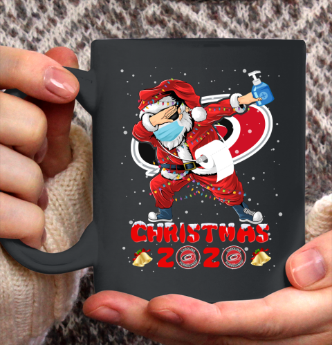 Carolina Hurricanes Funny Santa Claus Dabbing Christmas 2020 NHL Ceramic Mug 11oz