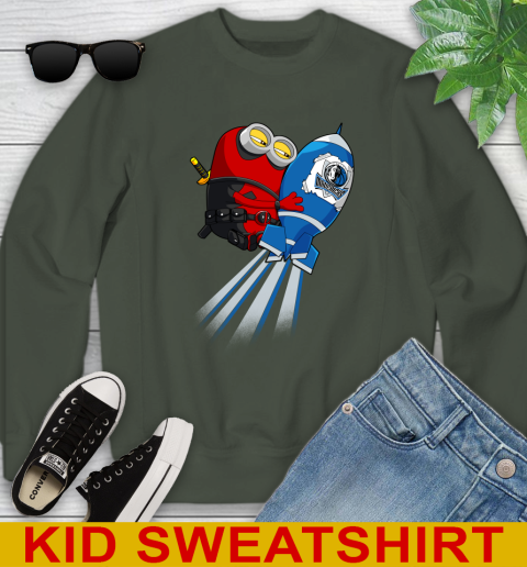 NBA Basketball Dallas Mavericks Deadpool Minion Marvel Shirt Youth Sweatshirt 8