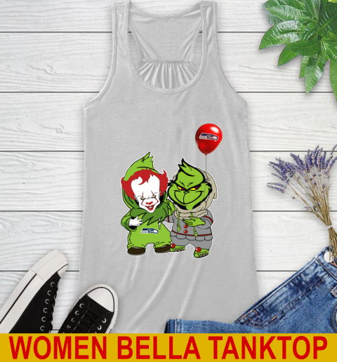 Seattle Seahawks Baby Pennywise Grinch Christmas NFL Football Racerback Tank