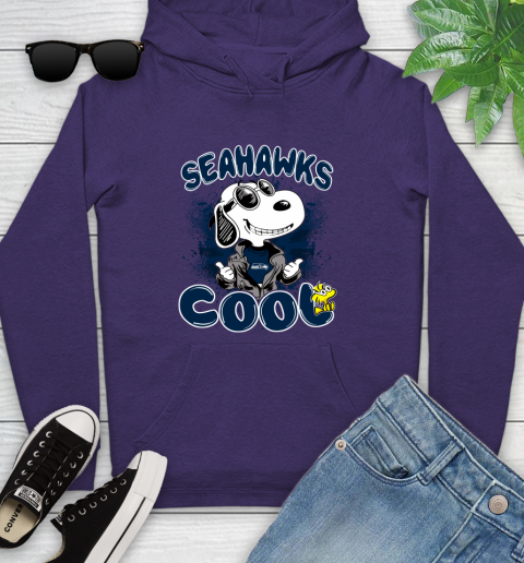 NFL Football Seattle Seahawks Cool Snoopy Shirt Youth Hoodie 5