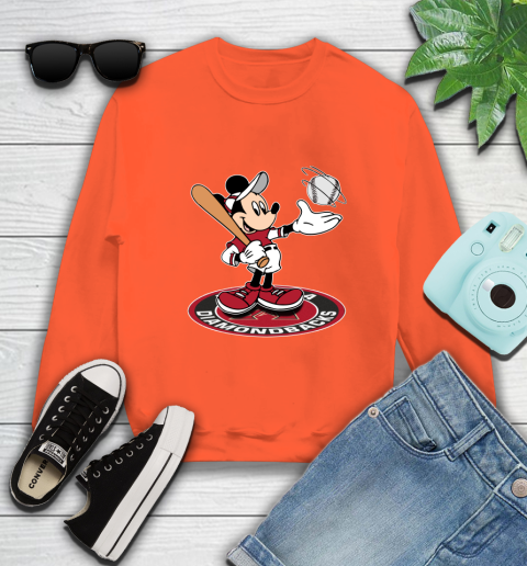 MLB Baseball Arizona Diamondbacks Cheerful Mickey Disney Shirt Sweatshirt 4