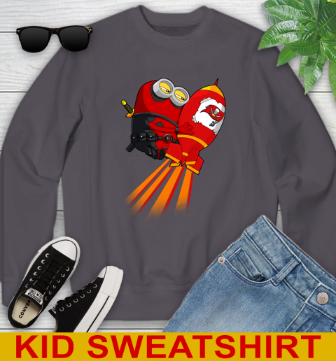 NFL Football Tampa Bay Buccaneers Deadpool Minion Marvel Shirt Youth Sweatshirt 5