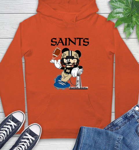 NFL New Orleans Saints Mickey Mouse Disney Super Bowl Football T Shirt Hoodie 5