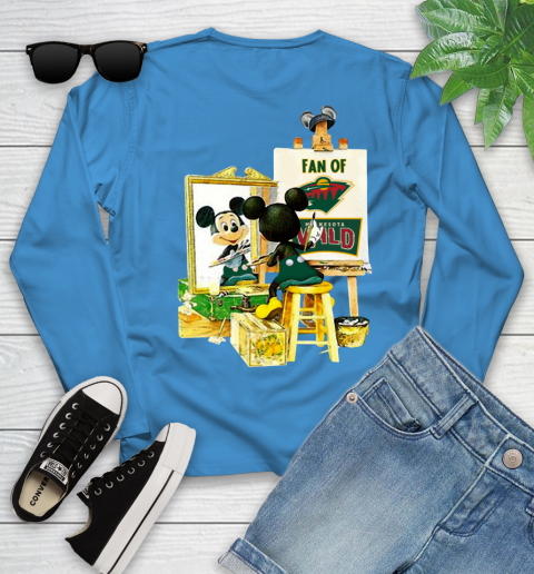 NHL Hockey Minnesota Wild Mickey Drawing Shirt 119