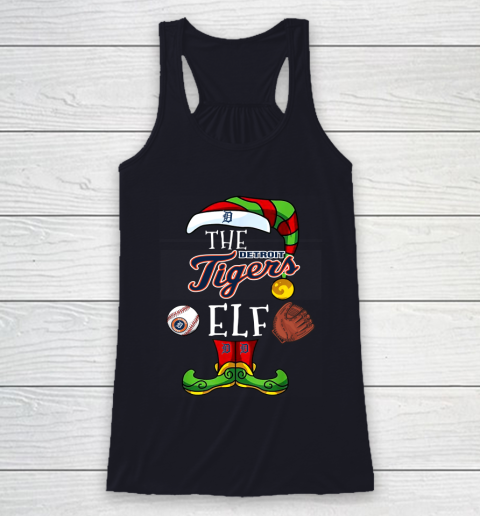 Detroit Tigers Christmas ELF Funny MLB Racerback Tank 7