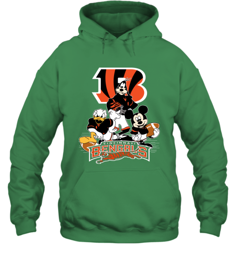 NFL Cincinnati Bengals Disney Mickey Mouse Pullover Hoodies