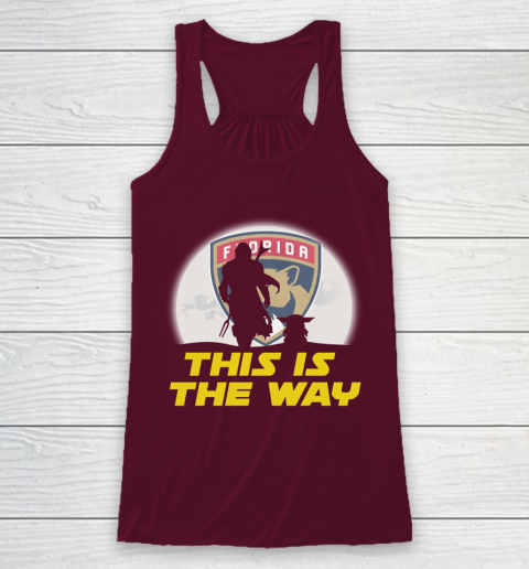 Florida Panthers NHL Ice Hockey Star Wars Yoda And Mandalorian This Is The Way Racerback Tank 2