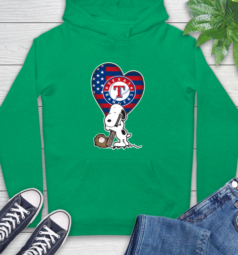 Texas Rangers MLB Baseball The Peanuts Movie Adorable Snoopy Hoodie 8
