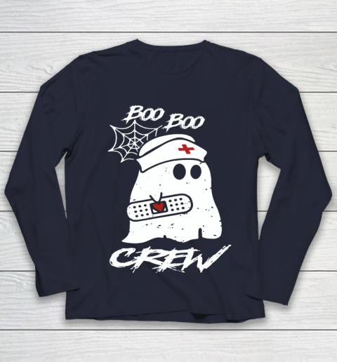 Boo Boo Crew Nurse Ghost Funny Halloween Costume Gift Long Sleeve T Shirt.D2SMT7UJCV Youth Long Sleeve 2