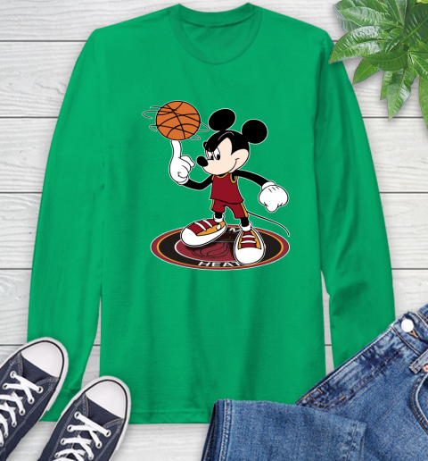 NBA Basketball Miami Heat Cheerful Mickey Disney Shirt Long Sleeve T-Shirt 8
