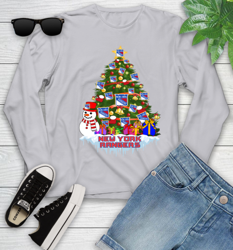 New York Rangers Merry Christmas NHL Hockey Sports Youth Long Sleeve 5