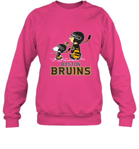 Let's Play Bostons Bruins Ice Hockey Snoopy NHL Youth Sweatshirt 