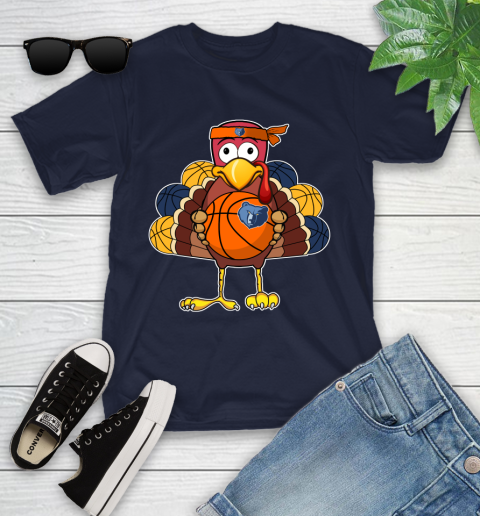 Memphis Grizzlies Turkey thanksgiving day Youth T-Shirt 3