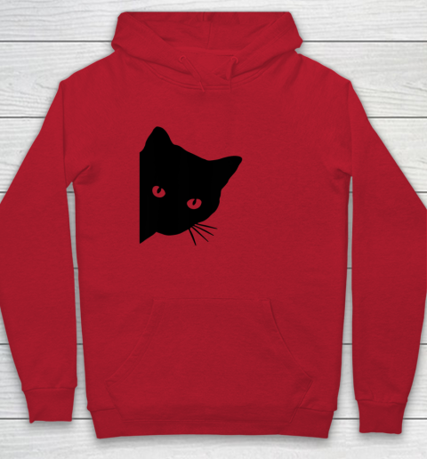 Black Cat Face Watching Funny Cat Halloween Gifts Cat Lovers T Shirt.QZSPTYUYC4 Hoodie 6