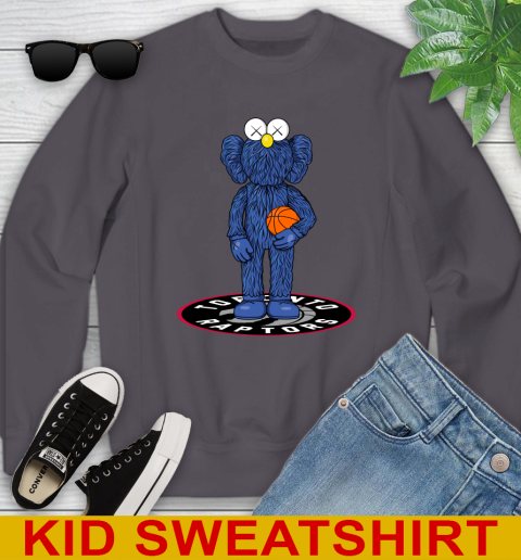 NBA Basketball Toronto Raptors Kaws Bff Blue Figure Shirt Youth Sweatshirt 6