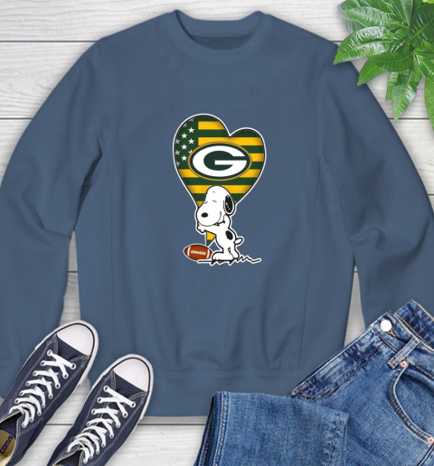 Green Bay Packers NFL Football The Peanuts Movie Adorable Snoopy Sweatshirt 7