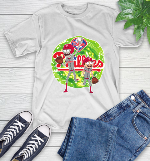 MLB Philadelphia Phillies Rick And Morty Baseball Sports T-Shirt