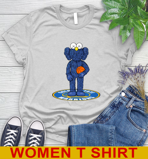 NBA Basketball Golden State Warriors Kaws Bff Blue Figure Shirt Women's T-Shirt