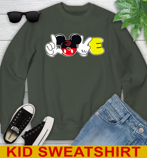 Atlanta Hawks NBA Basketball Love Mickey Disney Sports Youth Sweatshirt 9