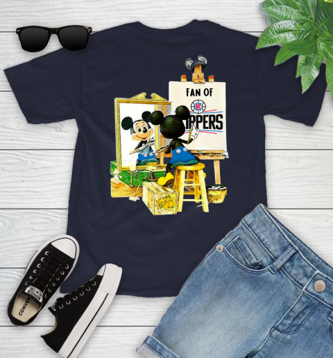 NBA Basketball LA Clippers Mickey Drawing Shirt 95