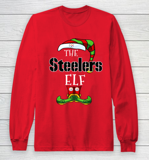 Pittsburgh Steelers Christmas ELF Funny NFL Long Sleeve T-Shirt 15