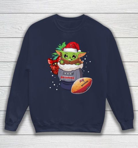 Tampa Bay Buccaneers Christmas Baby Yoda Star Wars Funny Happy NFL Sweatshirt 3