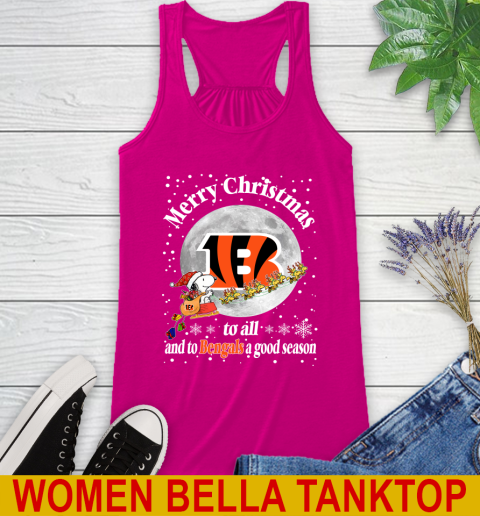 Cincinnati Bengals Merry Christmas To All And To Bengals A Good Season NFL Football Sports Racerback Tank 6