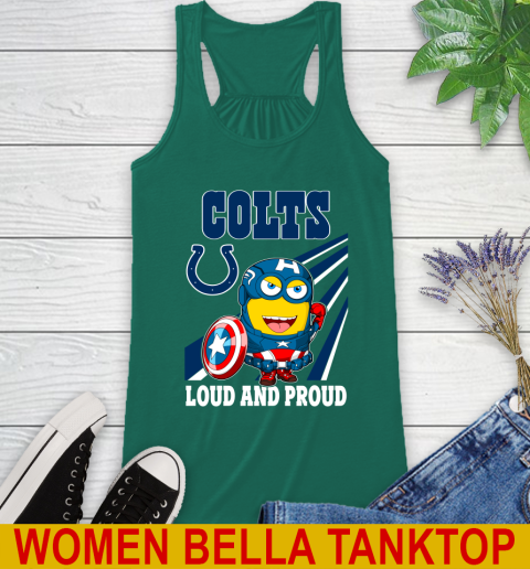 NFL Football Indianapolis Colts Captain America Marvel Avengers Minion Shirt Racerback Tank 5