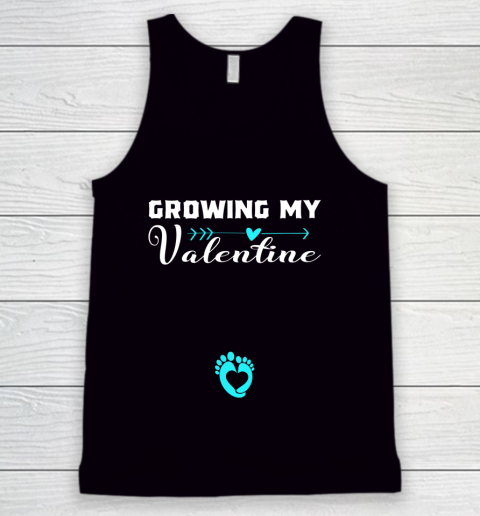 Cute Growing my Valentine Gift for Women pregnancy Tank Top