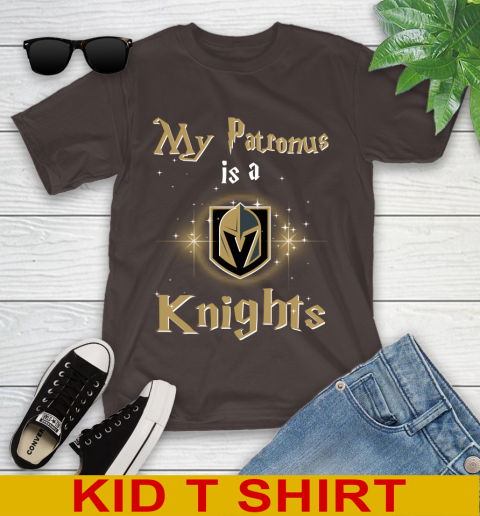 NHL Hockey Harry Potter My Patronus Is A Vegas Golden Knights Youth T-Shirt 6