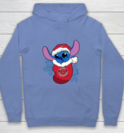 Arizona Diamondbacks Christmas Stitch In The Sock Funny Disney MLB Youth Hoodie 10