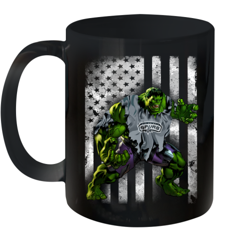 San Antonio Spurs Hulk Marvel Avengers NBA Basketball American Flag Ceramic Mug 11oz