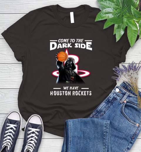 NBA Come To The Dark Side We Have Houston Rockets Star Wars Darth Vader Basketball Women's T-Shirt 11